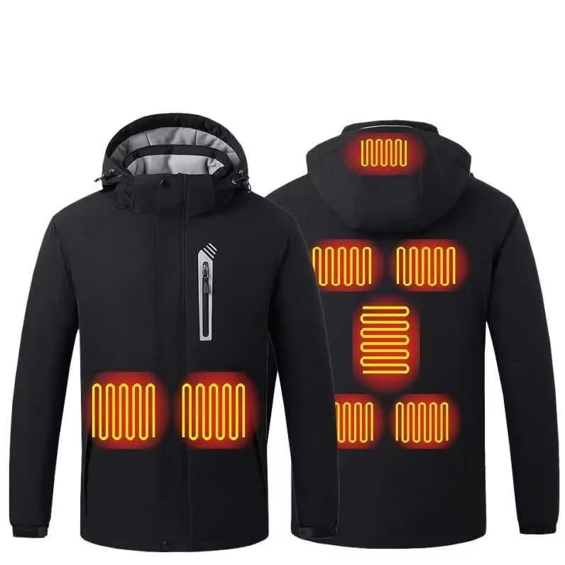 Warm Insulated Men's Ski Jacket with Smart Heat Technology - Hehif