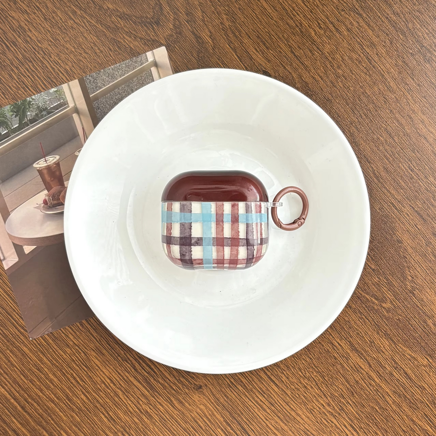 Classic Brown Plaid Headphone Cover