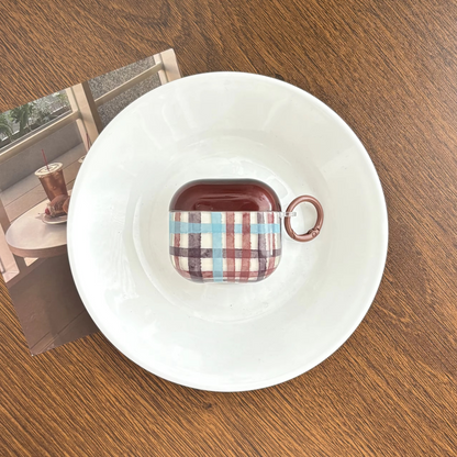 Classic Brown Plaid Headphone Cover