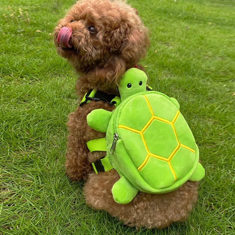 Fun Turtle Pet Treat Bag & Backpack - Comfortable & Compact - Hehif