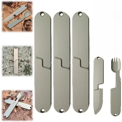 Portable Travel Cutlery Kit with Knife and Fork