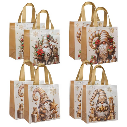 Holiday Reusable Santa Gift Bags with Handles