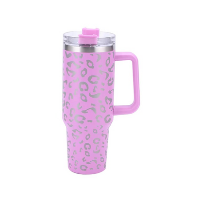 Colorful Patterned Stainless Steel Tumbler 40oz with Lid