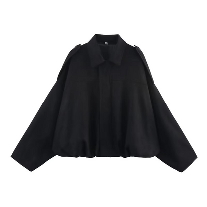 Ladies' Velvet Biker Jacket with Flare Sleeves