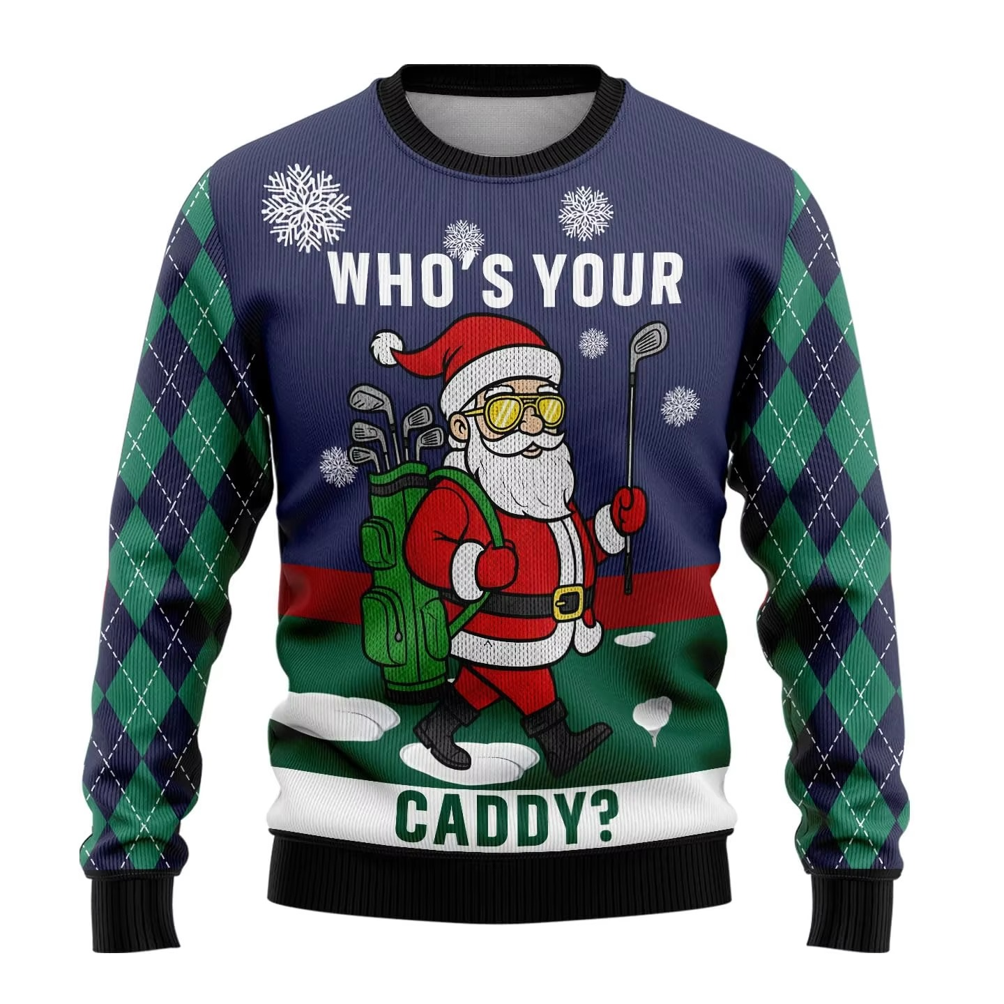 Humorous Beer Xmas Sweater Long Sleeve Funny Print