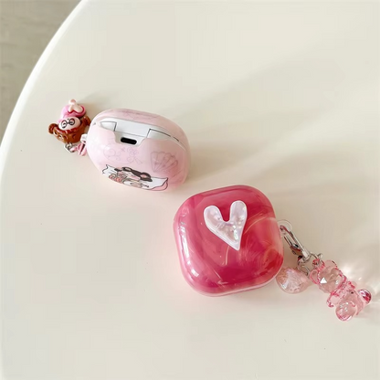 Compact Earbud Pouch with Keychain for Samsung Buds