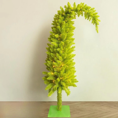 Fun Bent Santa Hat Christmas Tree for Holiday Decor