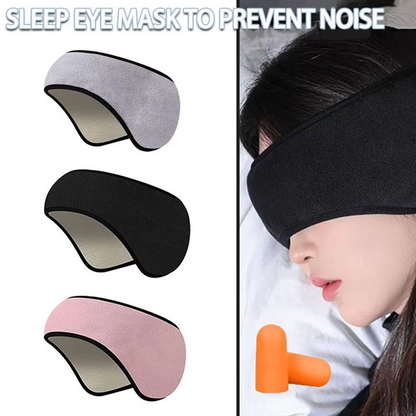 Comfortable Black Sleep Eye Mask with Ear Plugs