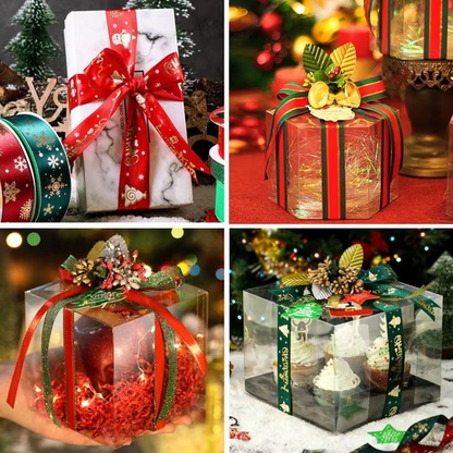 Festive Holiday Ribbon for Crafts and Gift Wrap