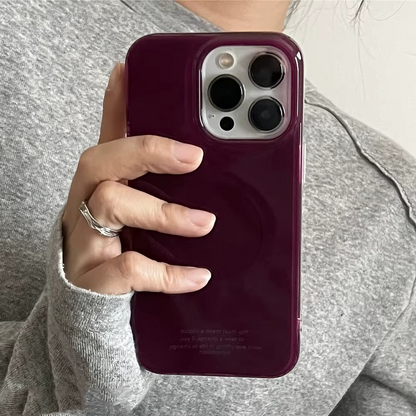 Purple Wireless Charging Phone Case for iPhone - Slim Cover