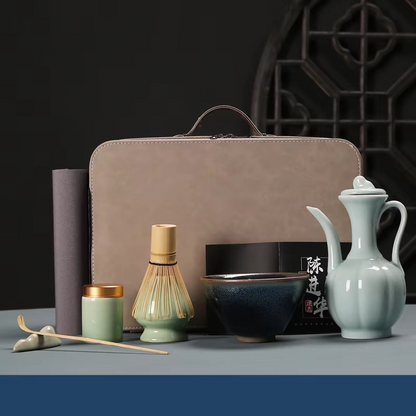Deluxe Green Tea Starter Kit with Bamboo Accessories