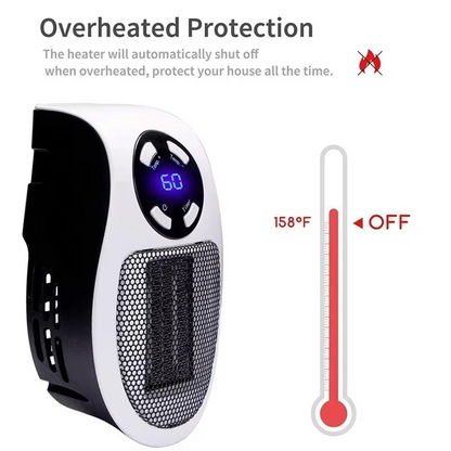 Slim Electric Wall Heater for Home Office Use