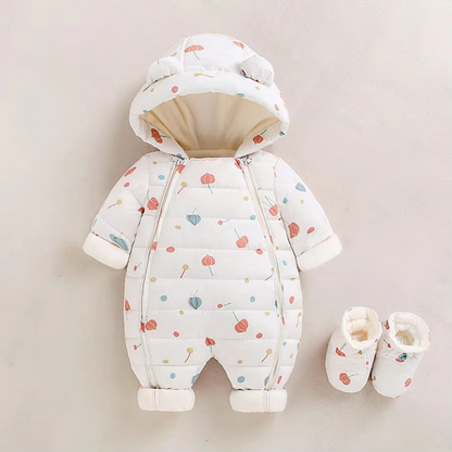 Soft Plush Hooded Jumpsuit for Baby and Toddler