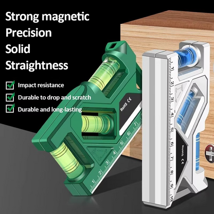 Compact Magnetic Torpedo Level with Protractor