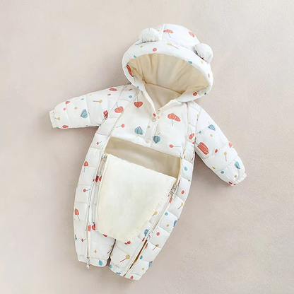 Soft Plush Hooded Jumpsuit for Baby and Toddler