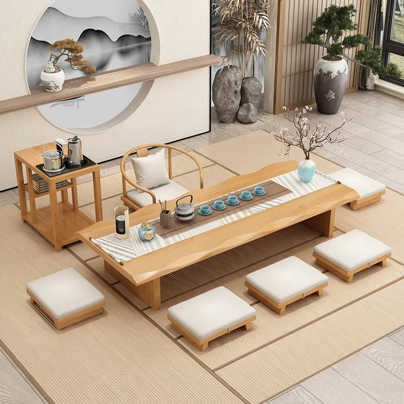 Natural Wooden Japanese Coffee Table
