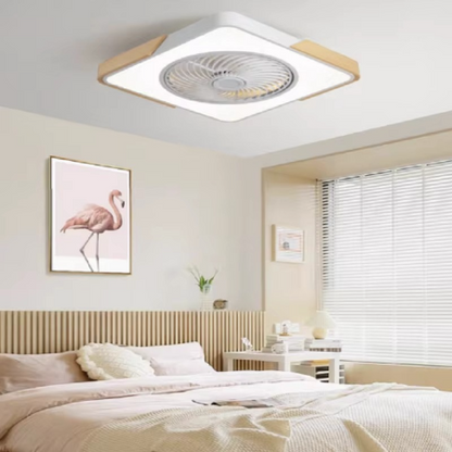 Slim Modern Square Ceiling Light Fan