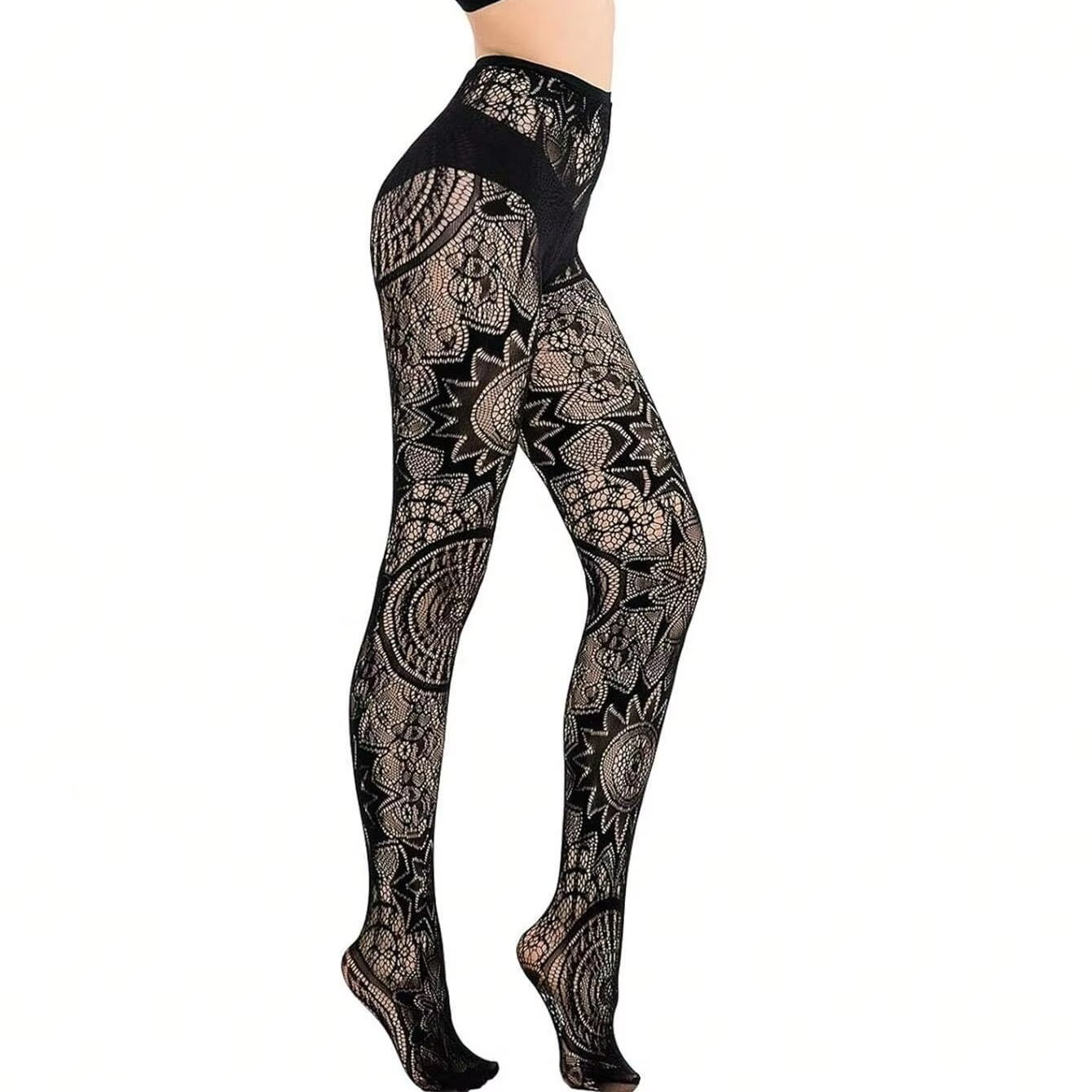 Dark Fishnet Tights - Punk Style Stretch Stockings