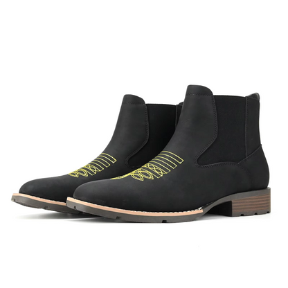 Vintage Style Leather Chelsea Boots for Men