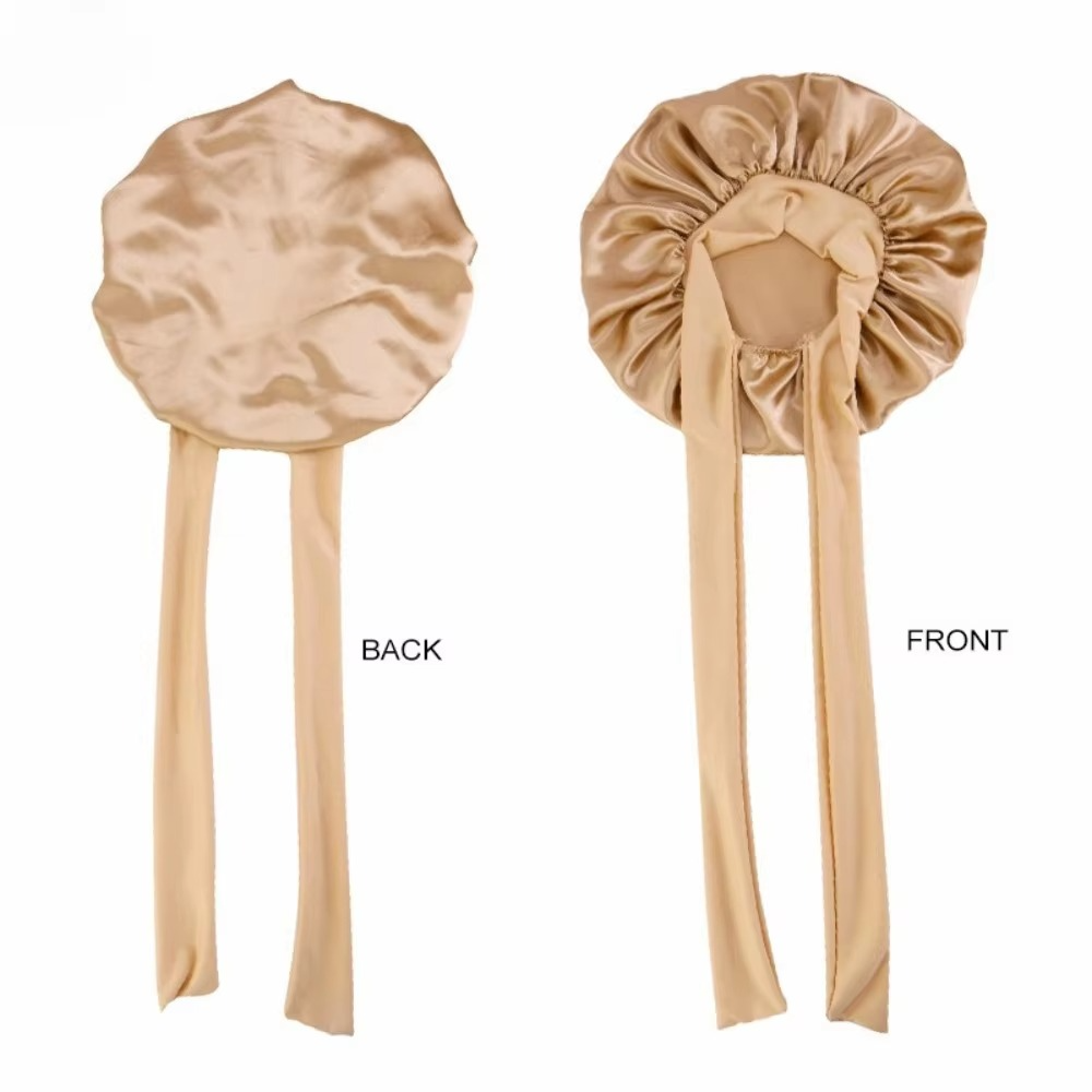 Soft Sleep Cap for Curly Hair Silky Night Bonnet