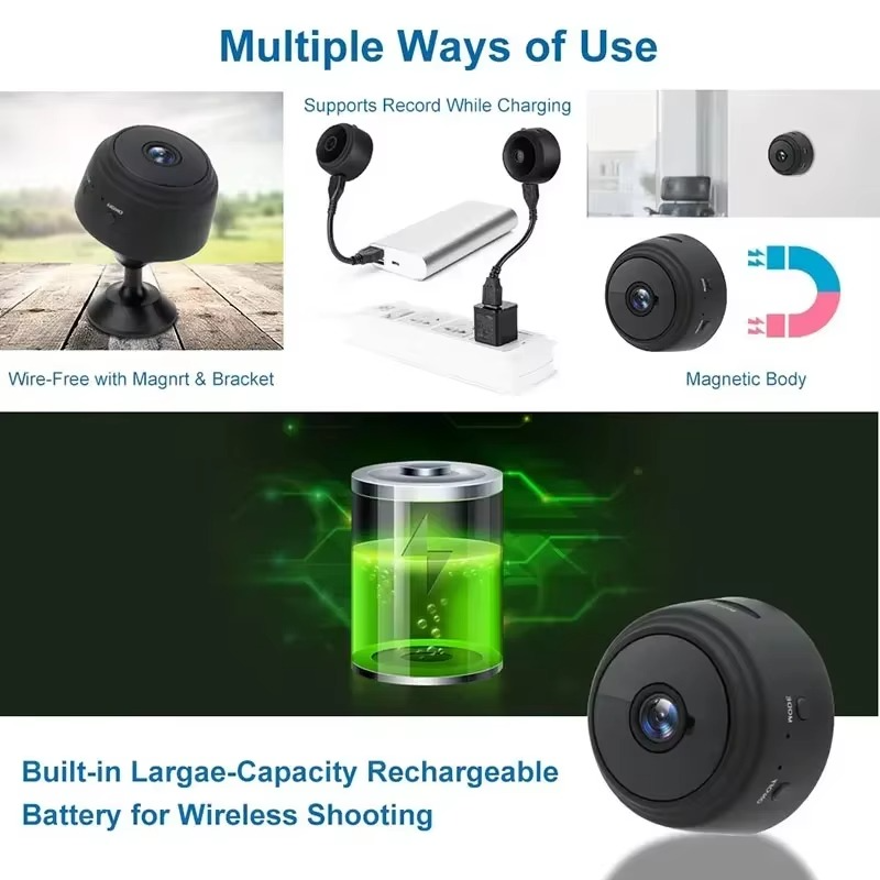 Compact 1080p WiFi Home Surveillance Camera with Night Vision