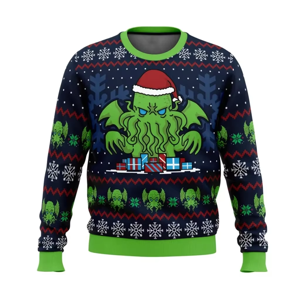 Funny Holiday Graphic Sweater for Men