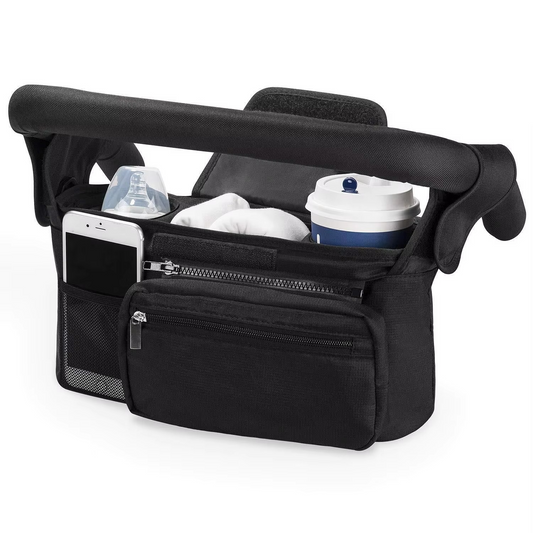 Spacious Baby Stroller Storage Bag with Pockets and Cups - Hehif