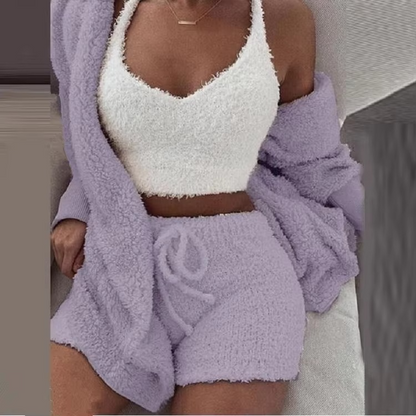 Soft Women's Warm Sleepwear Pajama Set