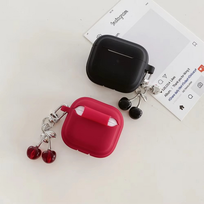 Clear Cover with Cute Cherry Charm for AirPods