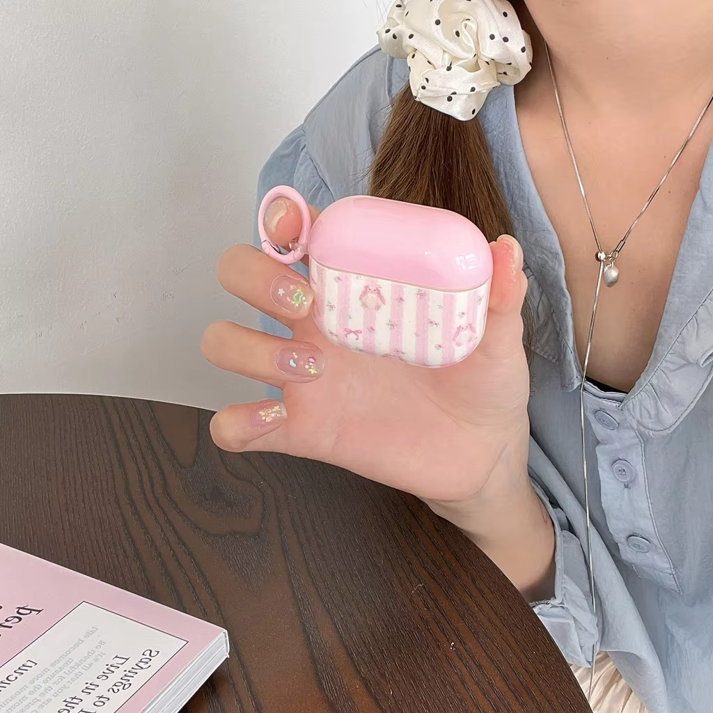 Cute Floral AirPods Case with Charm
