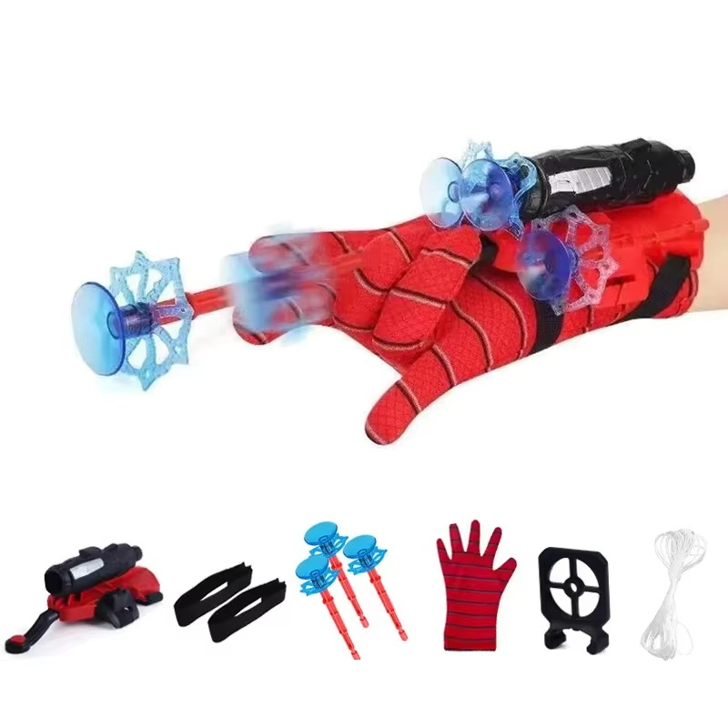 Fun Web Shooter Toy Glove with Soft Foam Darts - Hehif