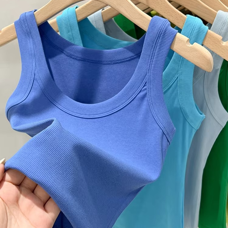 Classic Fit Women's Plain Ribbed Tank Top