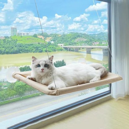 Cozy Cat Window Seat - Soft Plush Hammock for Cats