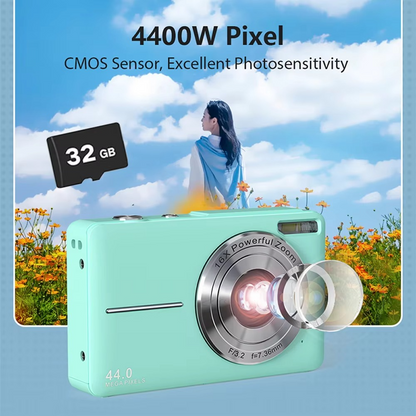 Kids' HD Digital Camera 44MP with 16X Zoom