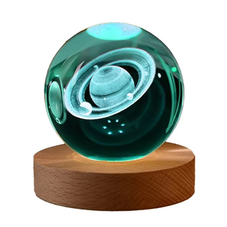 Colorful Globe Nightlight with Stars and Moon Design