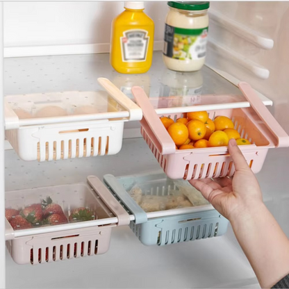 Space Saving Fridge Storage Shelf for Organized Kitchen