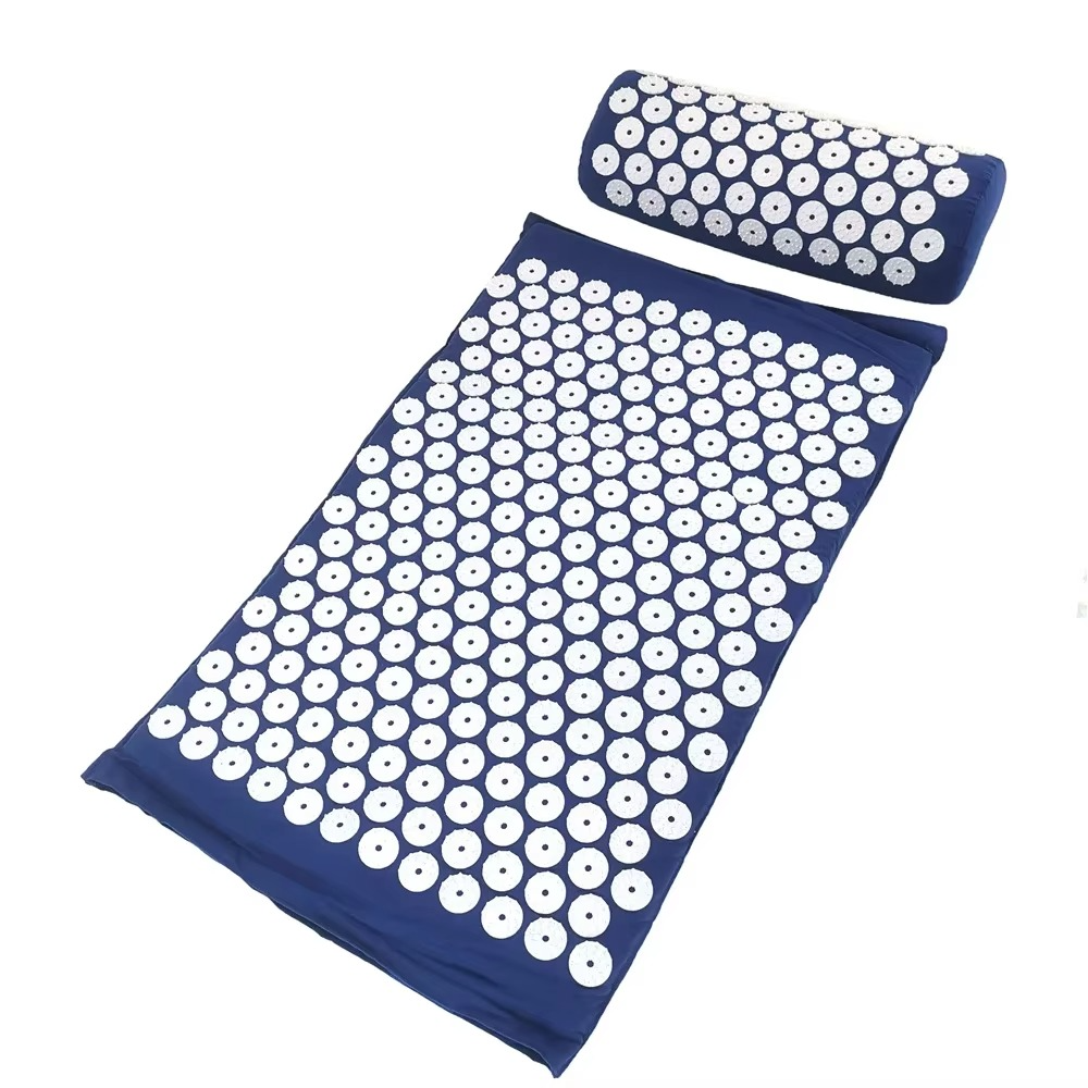 Relaxing Foam Massage Mat and Pillow Set for Back Pain Relief