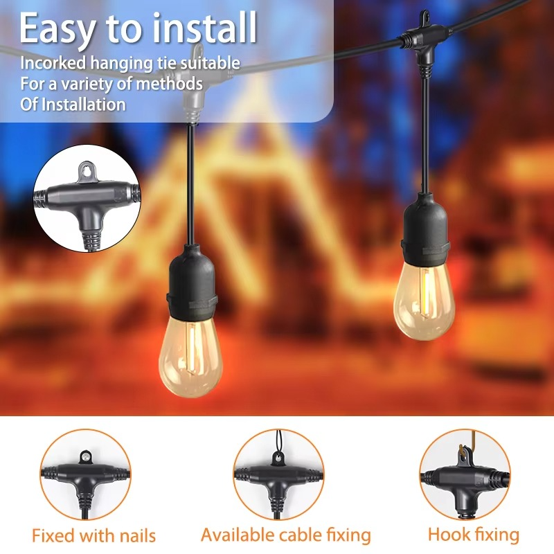 Weatherproof String Lights for Patio and Outdoor Decor