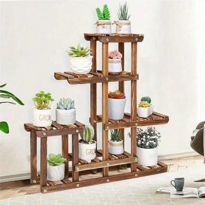 Space Saving 9 Shelf Corner Plant Rack