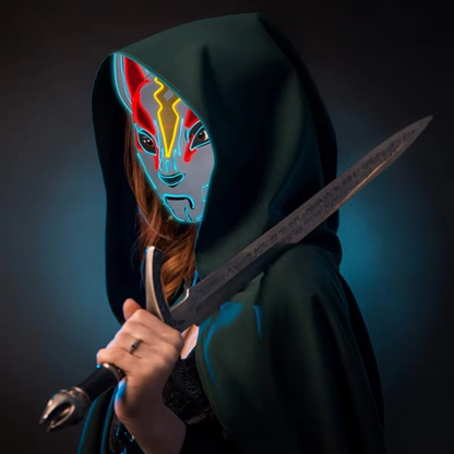 Glowing LED Fox Mask for Halloween Costume Cosplay