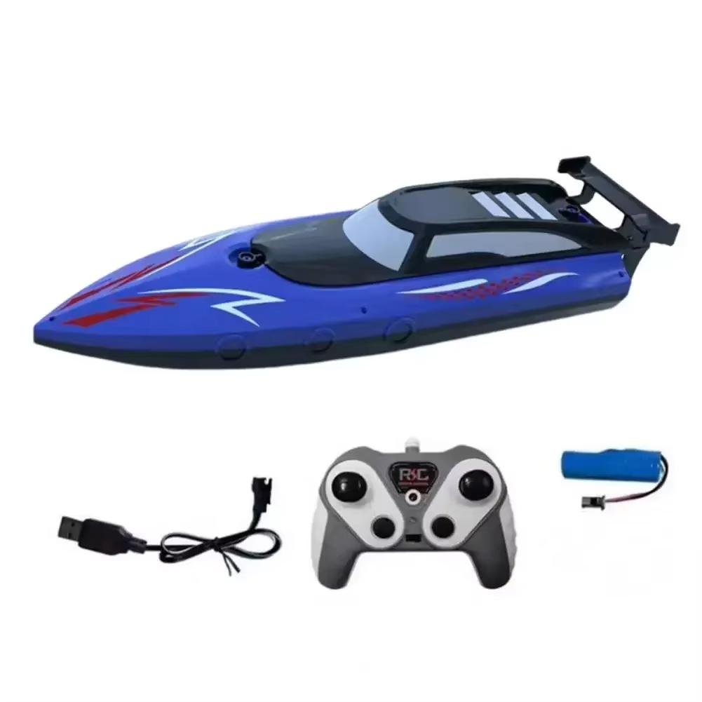 Fun Kids RC Speedboat with LED Lights and Remote