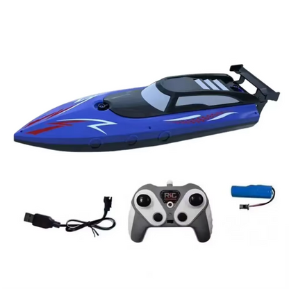 Fun Kids RC Speedboat with LED Lights and Remote