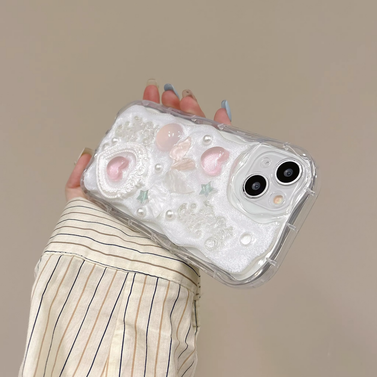 Sparkly 3D Heart Design Phone Case