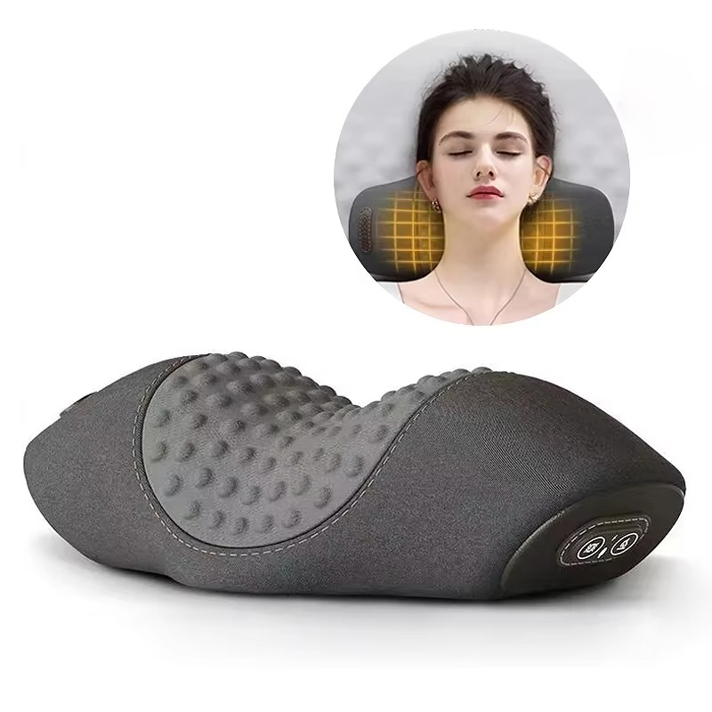 Warm Therapeutic Neck Massage Pillow with Heat and Vibration