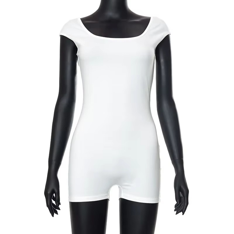 Women's Plain Athletic Tank Jumpsuit - Hehif