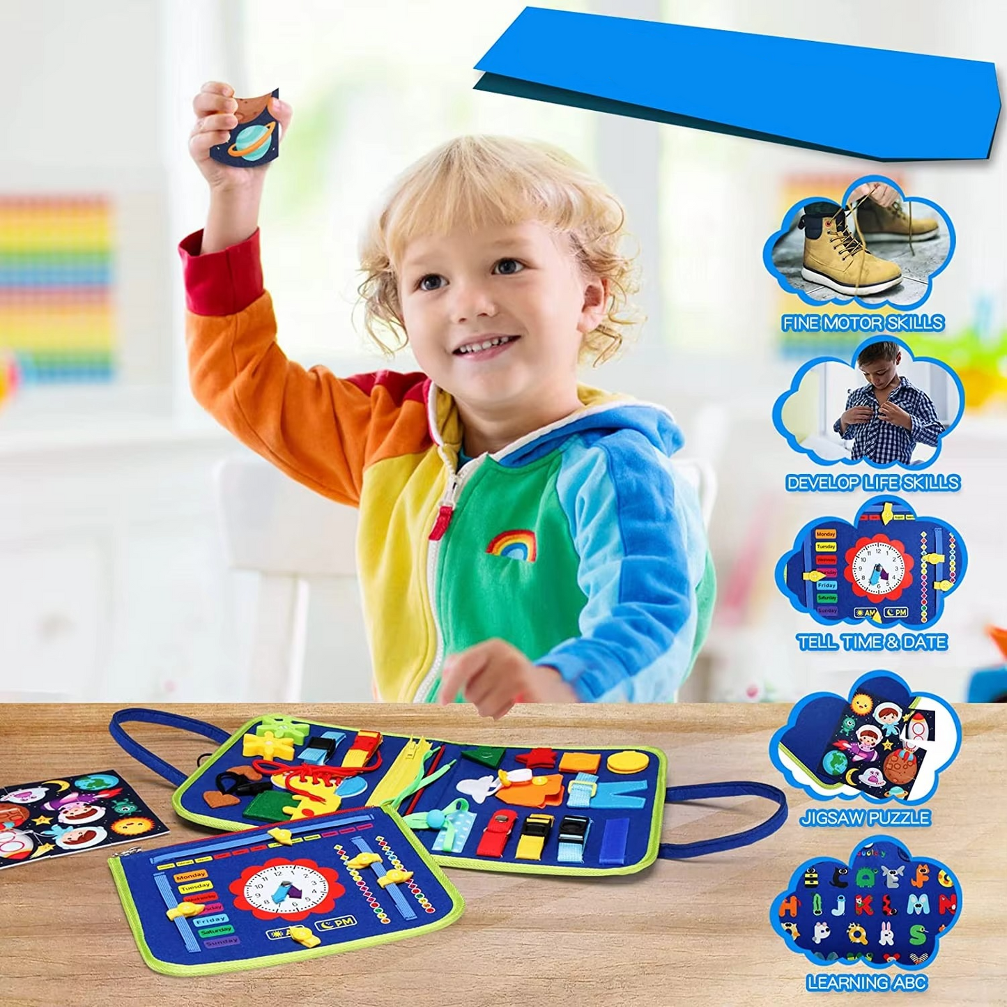 Interactive Toddler Learning Board Sensory Play Toy