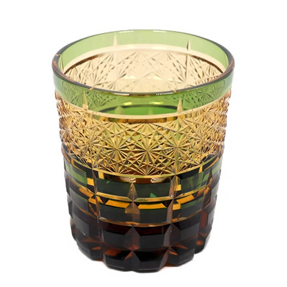 Luxury Etched Crystal Whiskey Glass Set