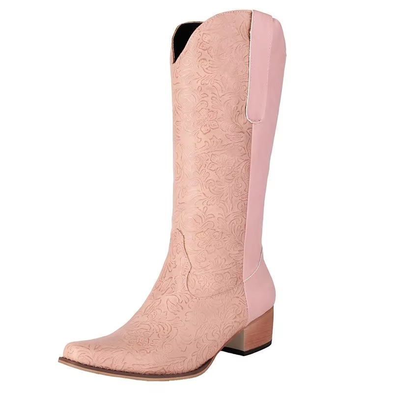Comfortable Low Heel Western Boots for Women
