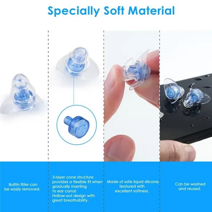 Soft Earplugs for Sleep Study and Concert Protection
