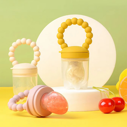 Soft Baby Fruit Pacifier Set with Easy Grip Handles
